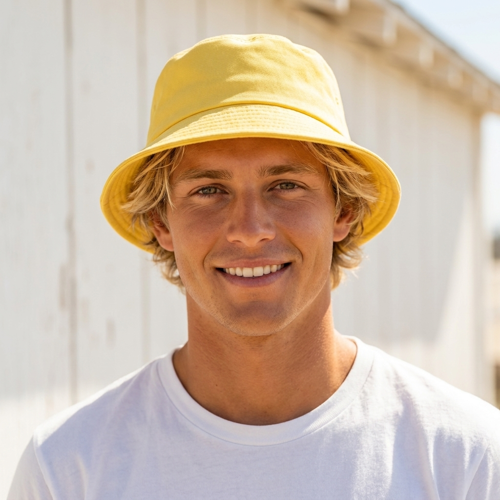 Bucket hat in Banana