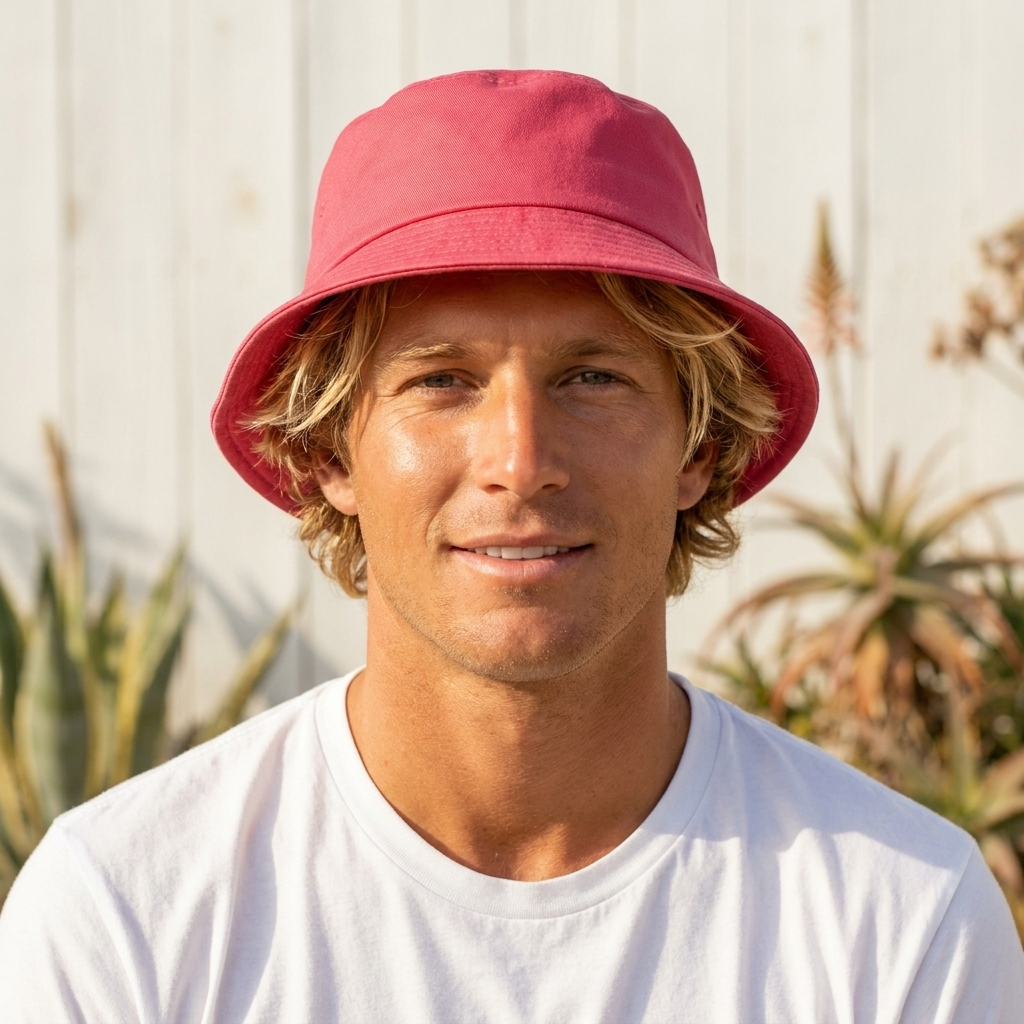 Bucket hat in Bauhaus Red