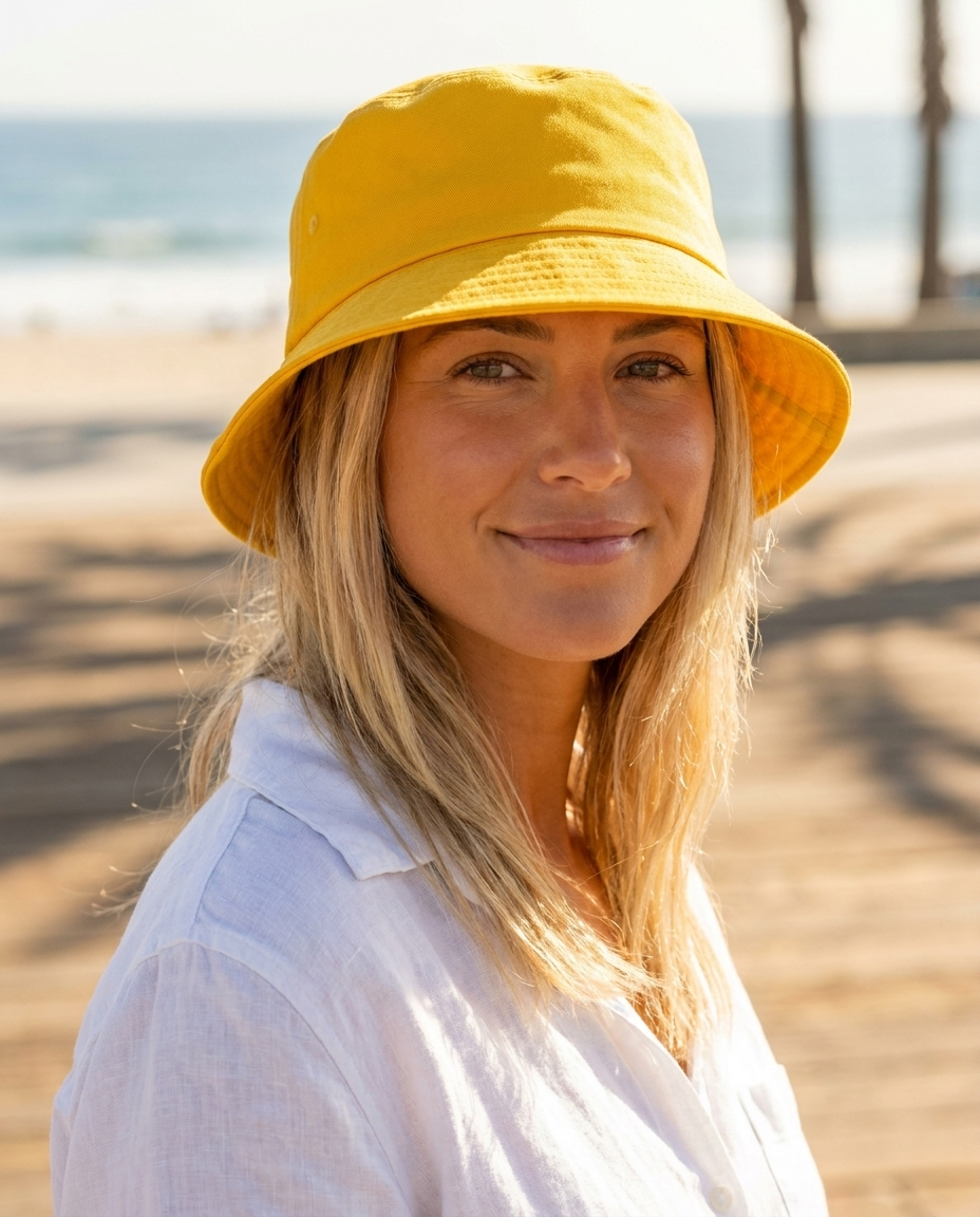 Bucket hat in Bauhaus Yellow