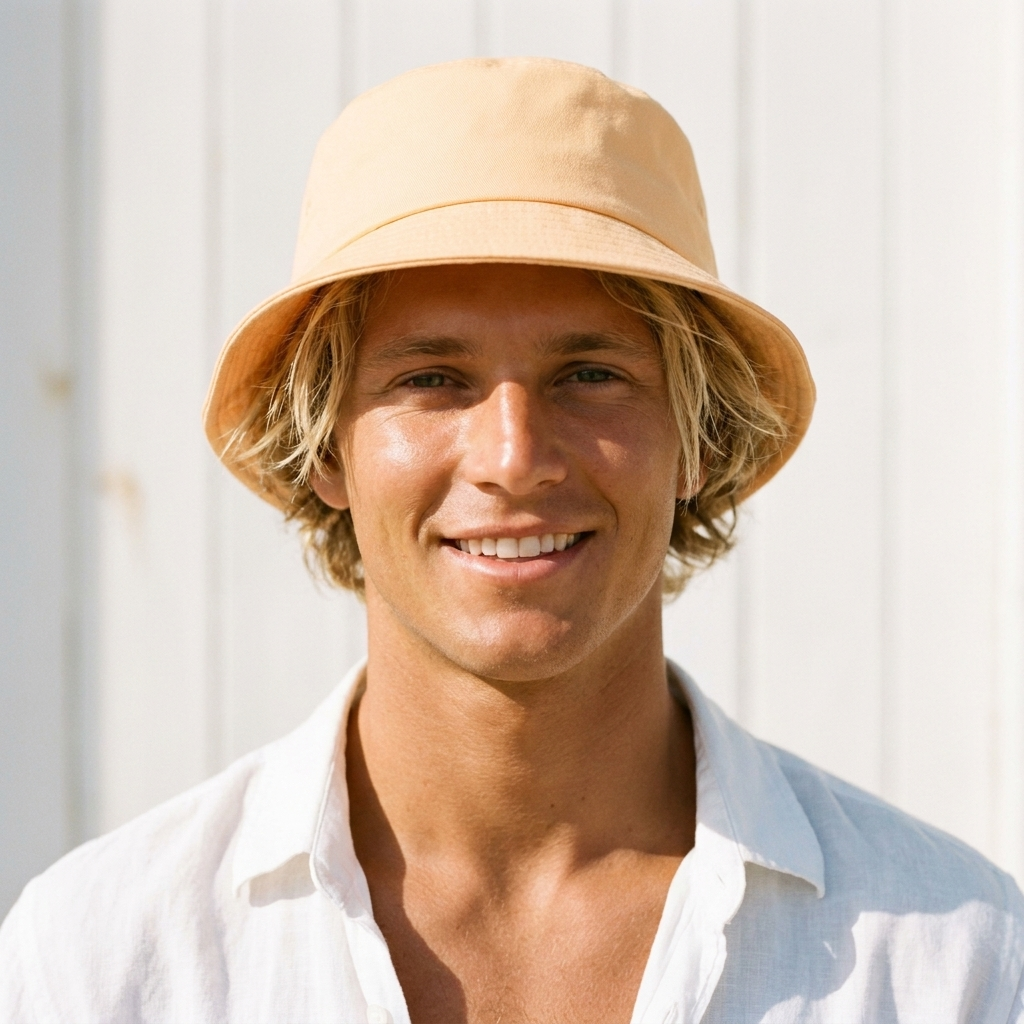 Bucket hat in Bisque
