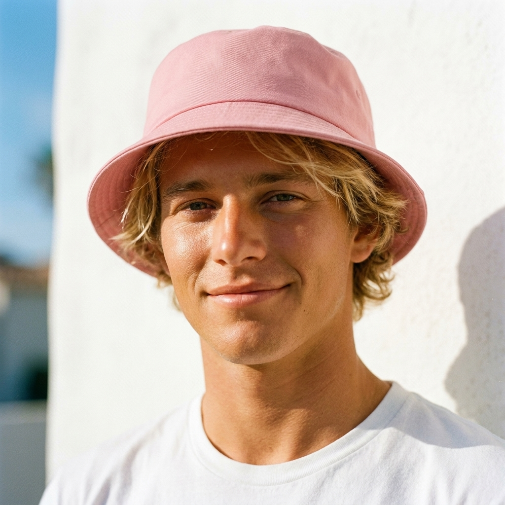 Bucket hat in Bubblegum