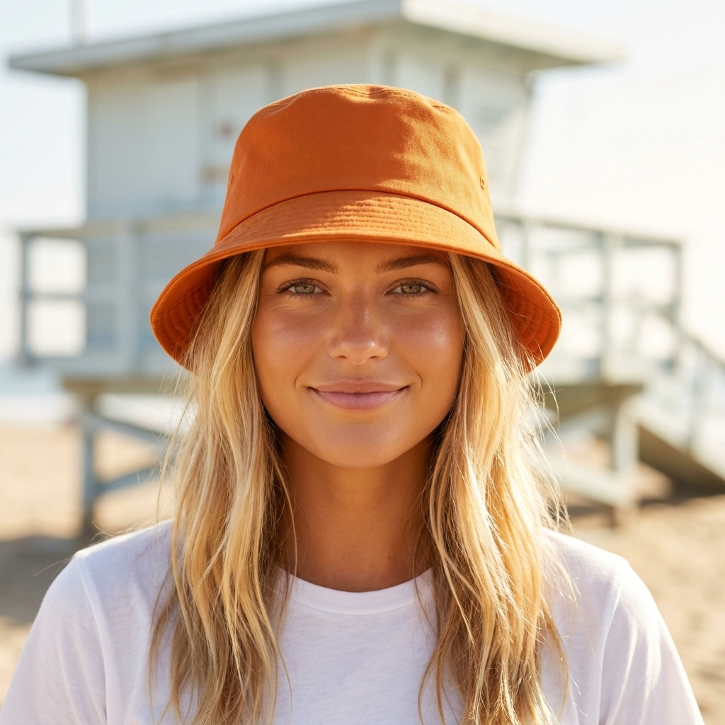 Bucket hat in Burnt Orange