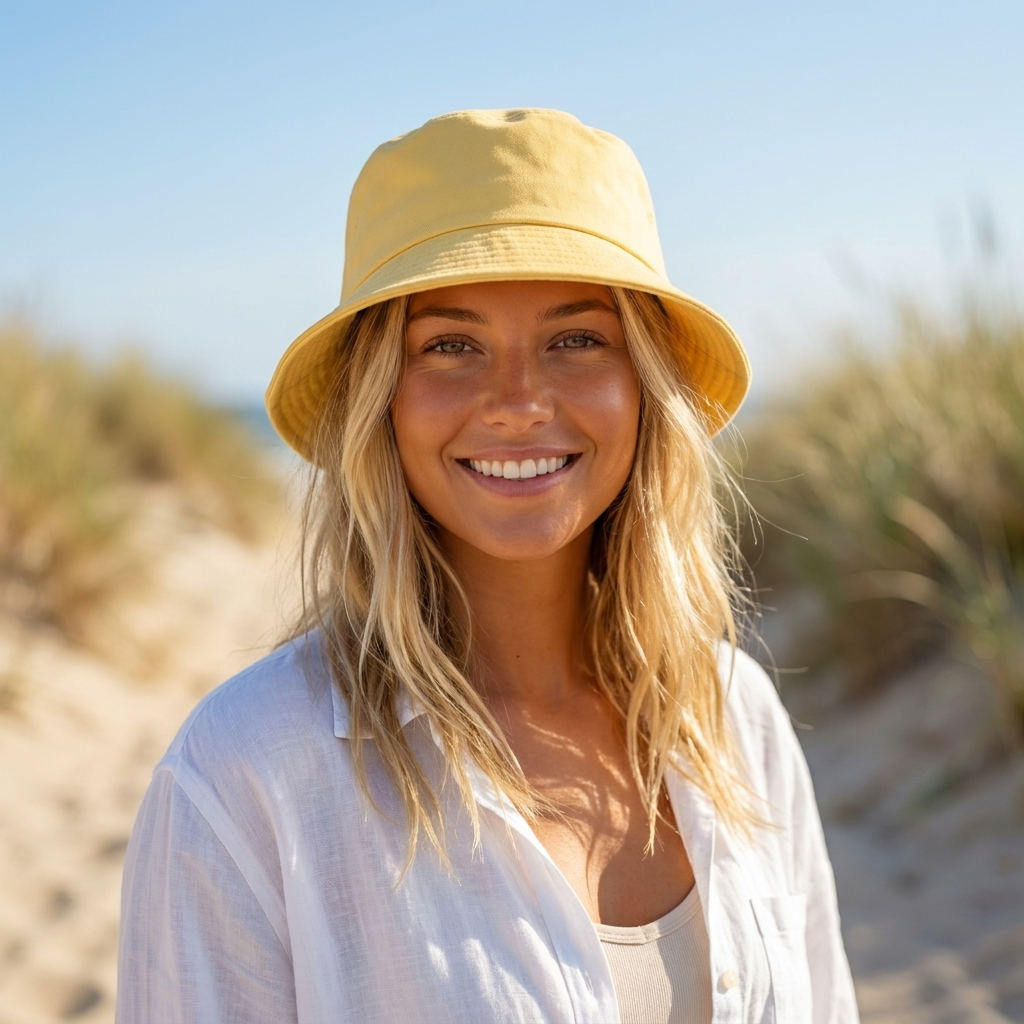 Bucket hat in Butter