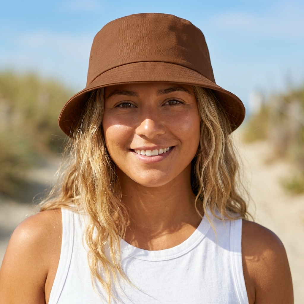 Bucket hat in Chestnut