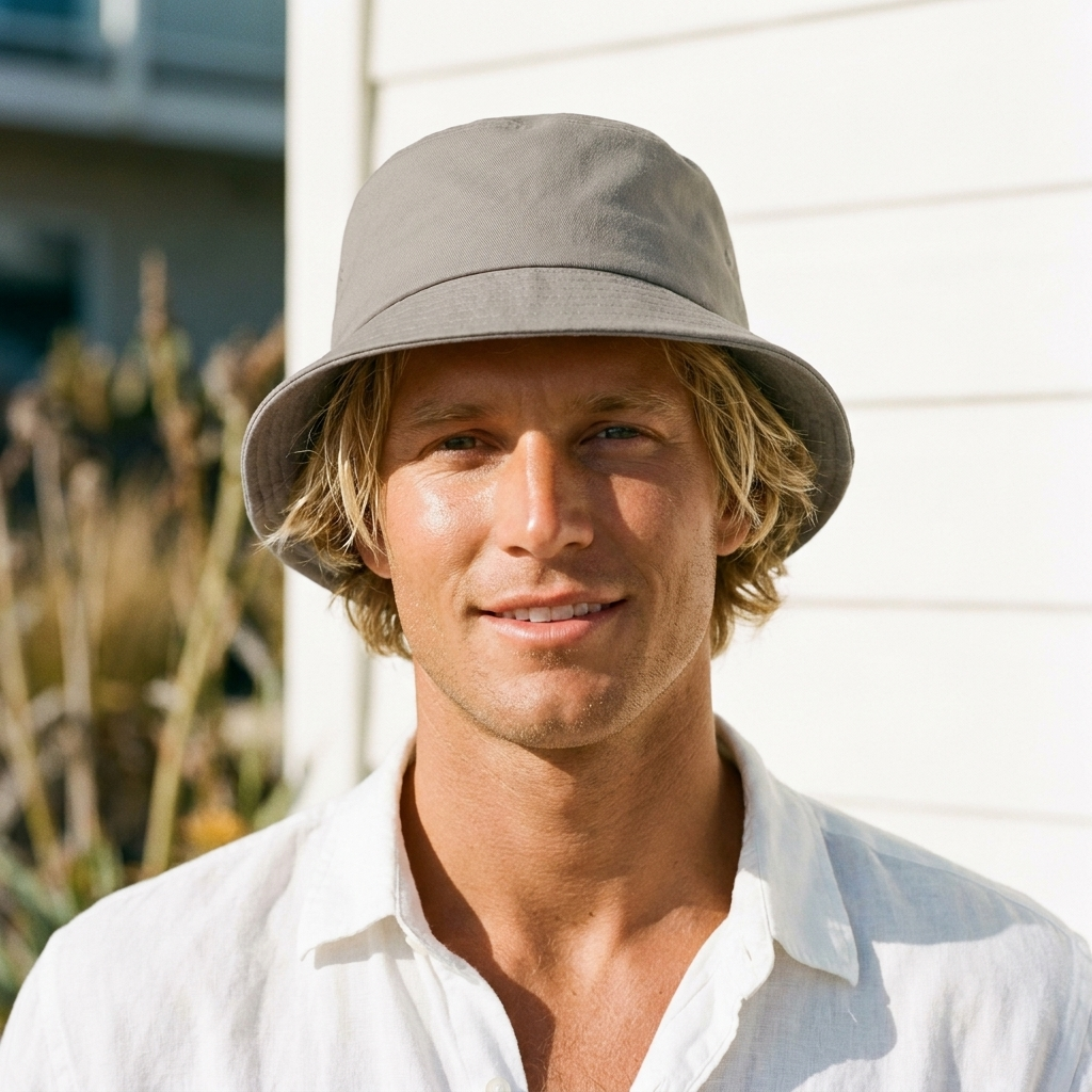 Bucket hat in Cool Taupe