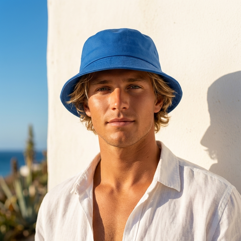 Bucket hat in Denim