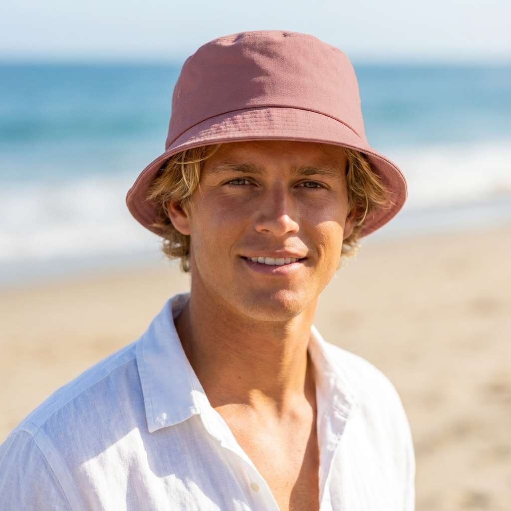 Bucket hat in Dusty Rose