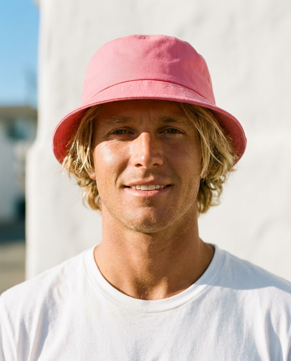 Bucket hat in Flamingo