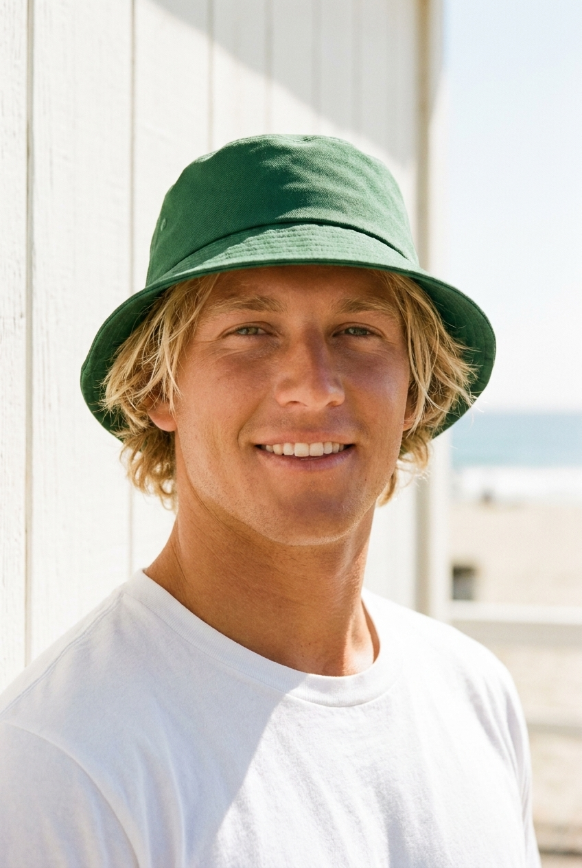 Bucket hat in Forest Green