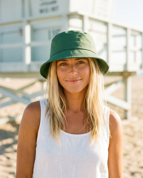 Unisex Hunter Green Bucket Hat Bucket Hat — Lolekai