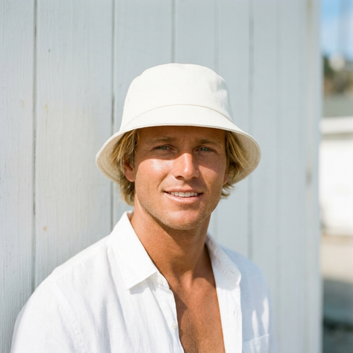 Unisex Ivory Bucket Hat