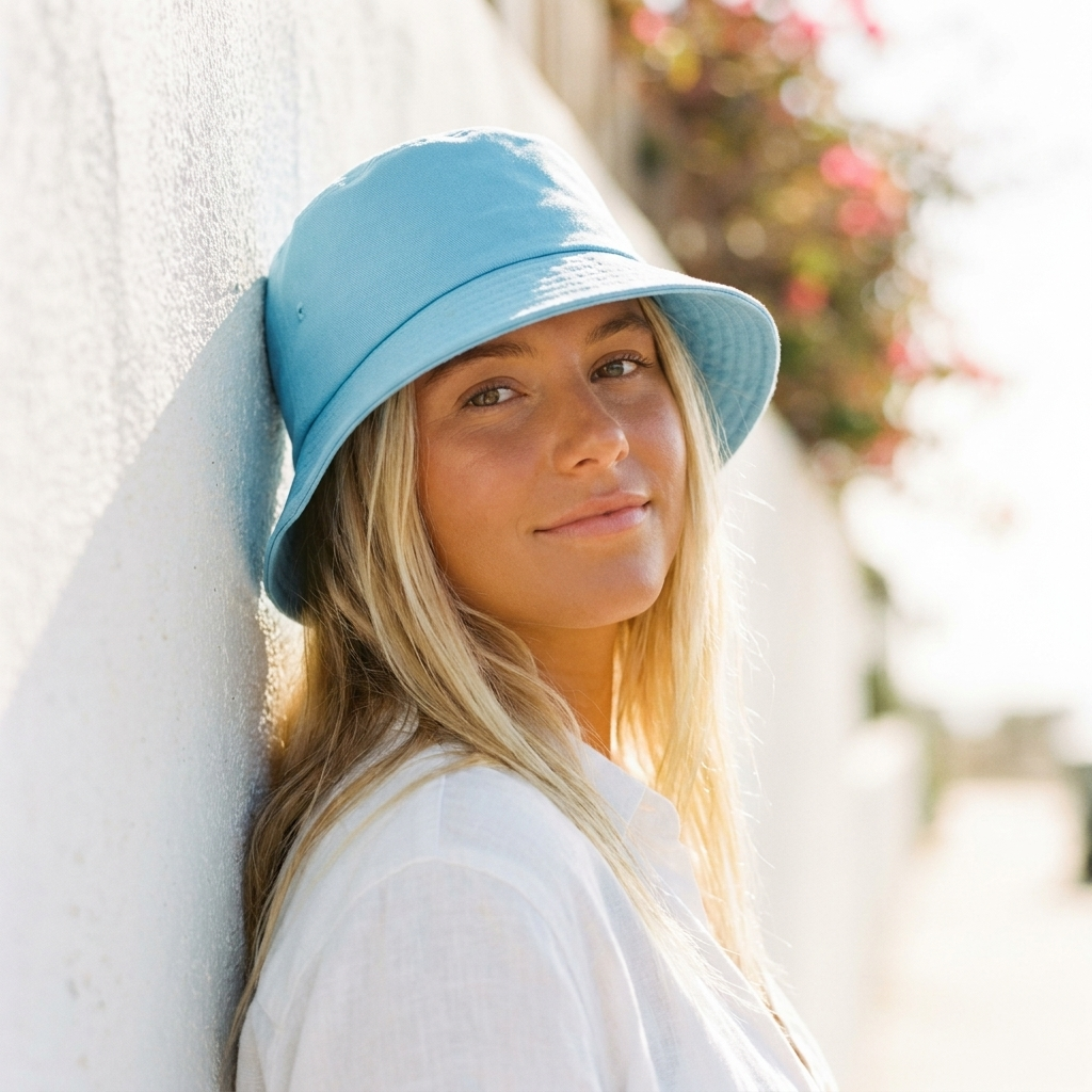 Bucket hat in Larimar