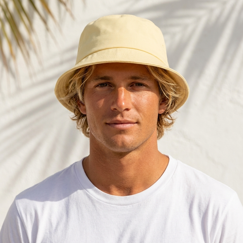 Unisex Linen Cream Bucket Hat