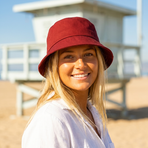 Unisex Maroon Bucket Hat