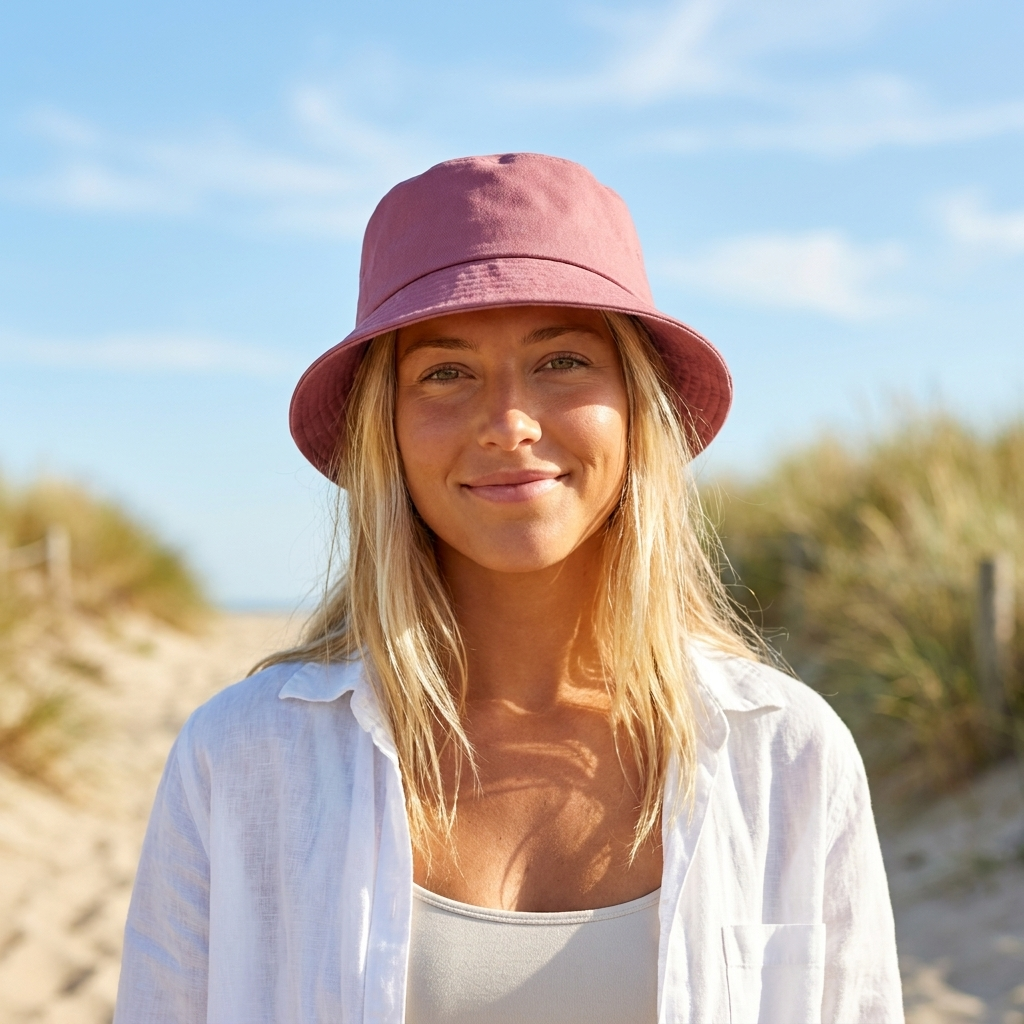 Bucket hat in Mauve
