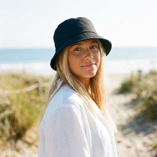 Unisex Midnight Black Bucket Hat Bucket Hat — Lolekai