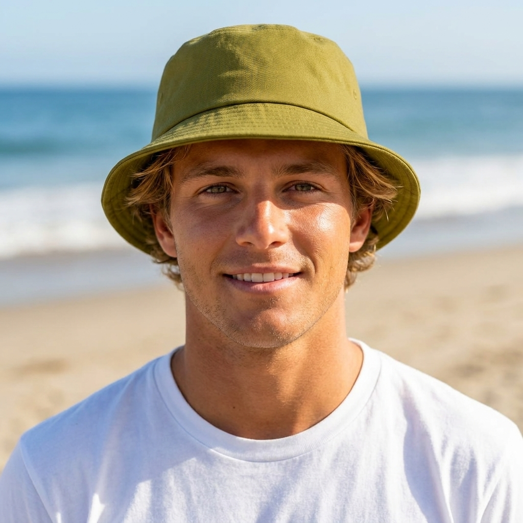 Bucket hat in Olive