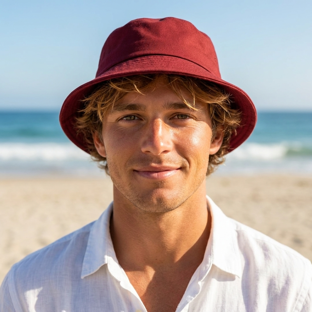 Bucket hat in Oxblood