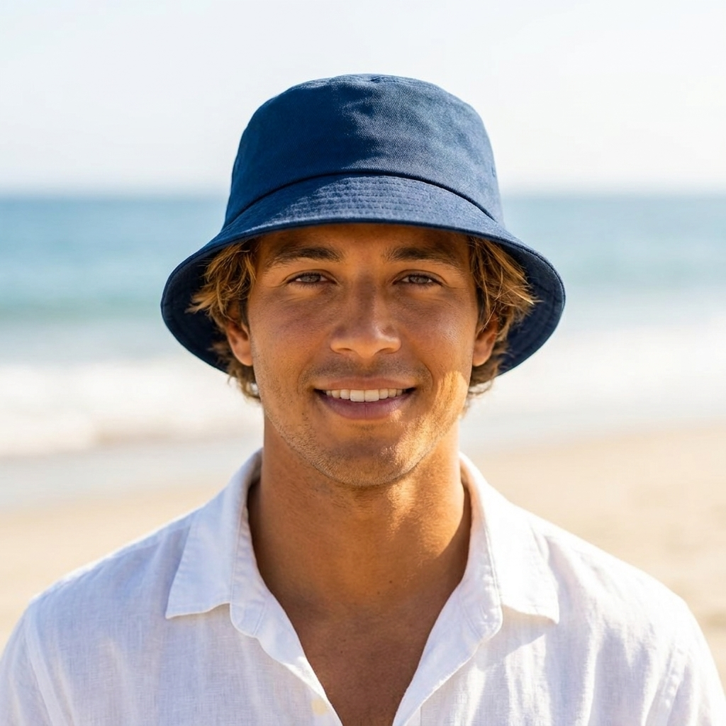 Bucket hat in Oxford Blue