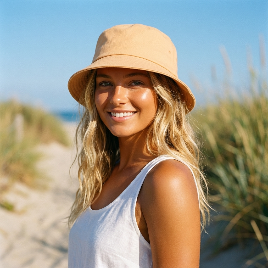 Bucket hat in Oyster