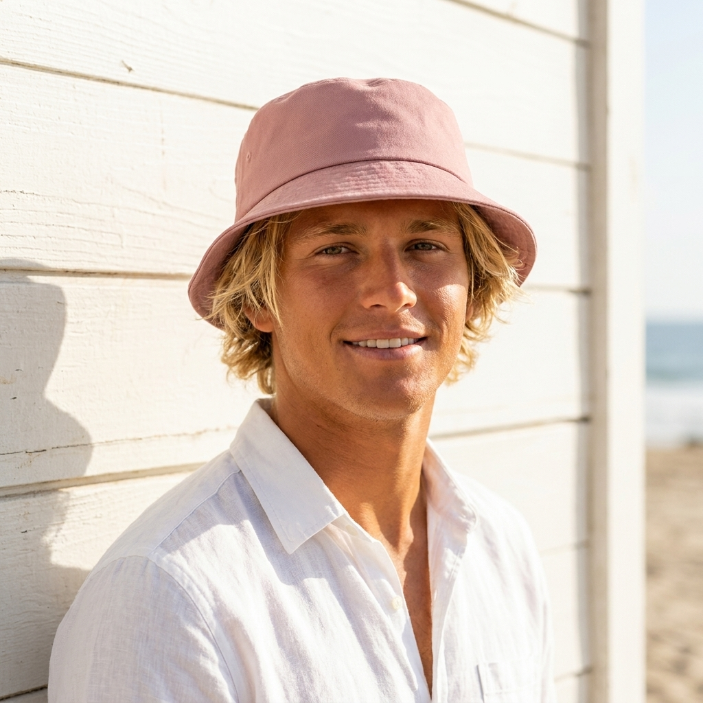 Bucket hat in Dusty Rose