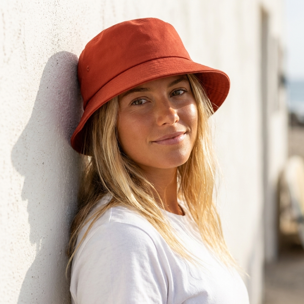 Bucket hat in Paprika