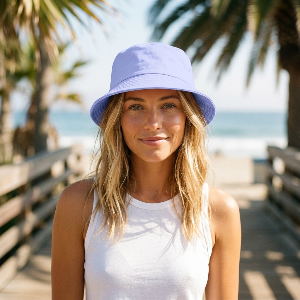 Bucket hat in Periwinkle
