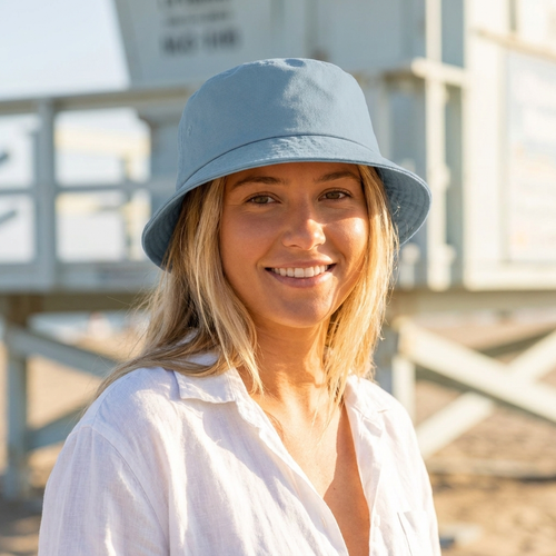 Unisex Pewter Blue Bucket Hat