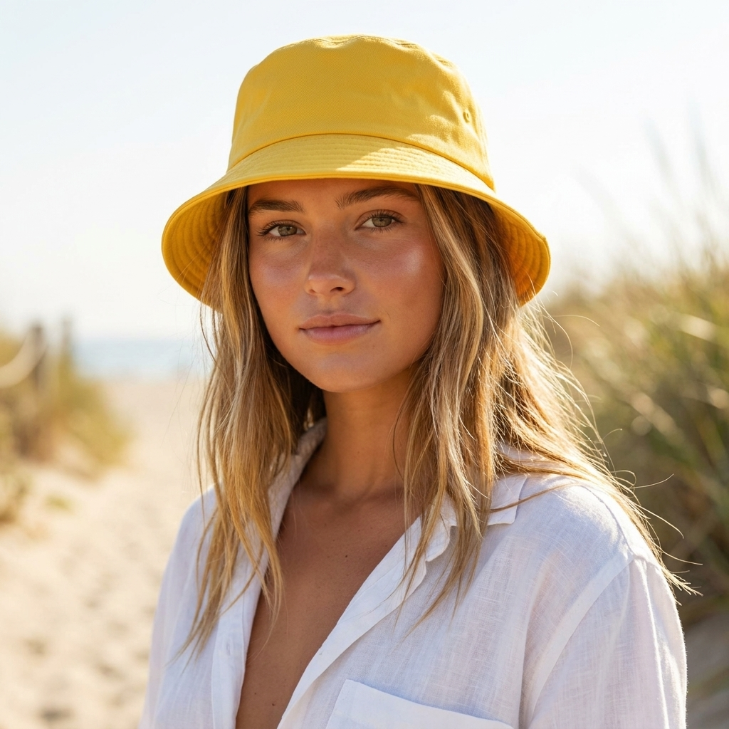 Bucket hat in Pineapple