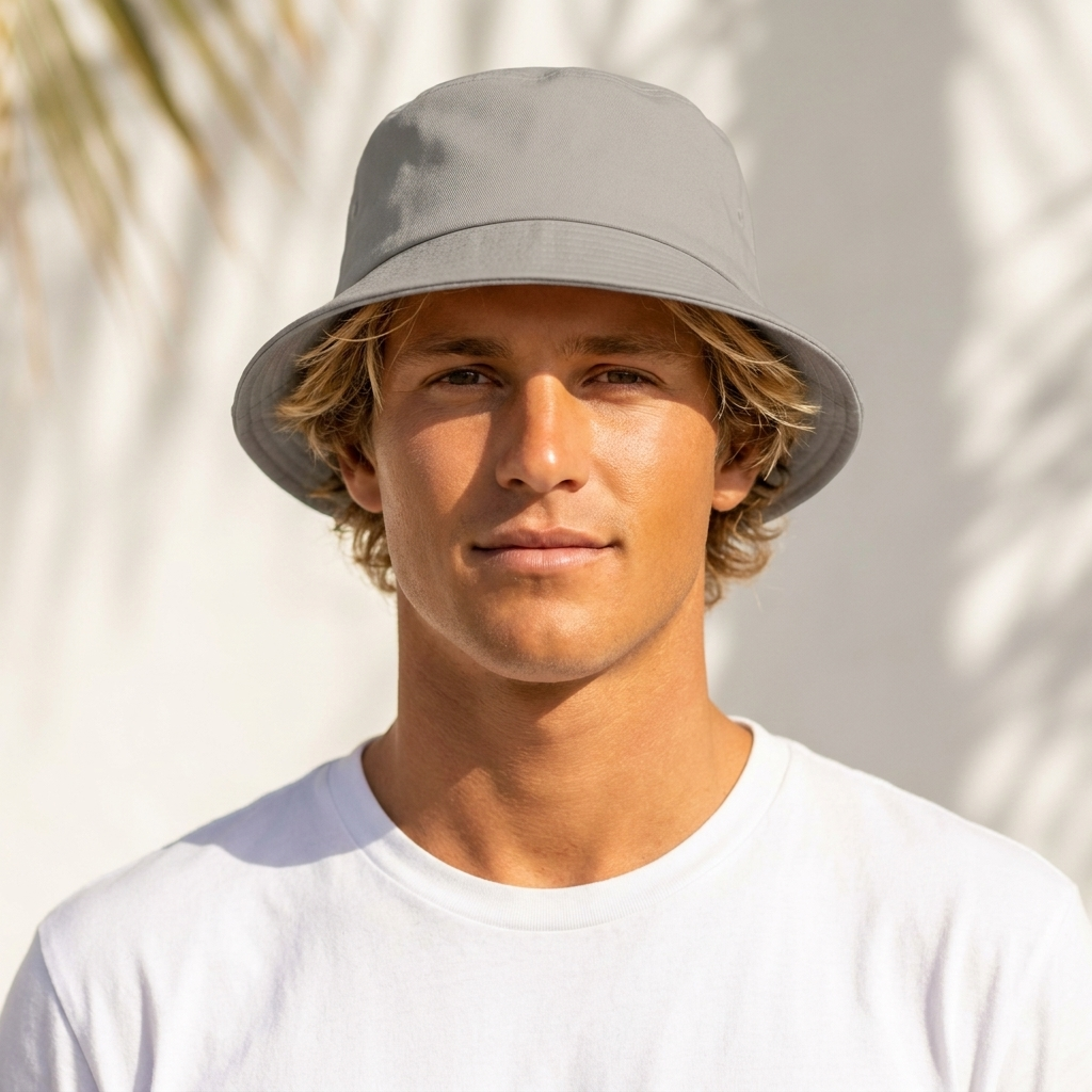 Bucket hat in Pumice