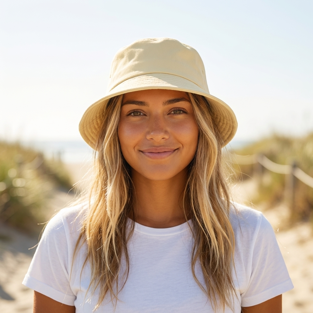 Bucket hat in Putty