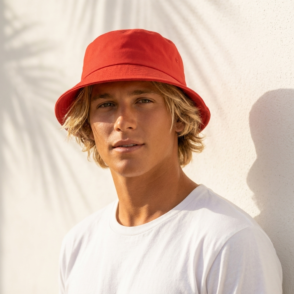 Bucket hat in Red