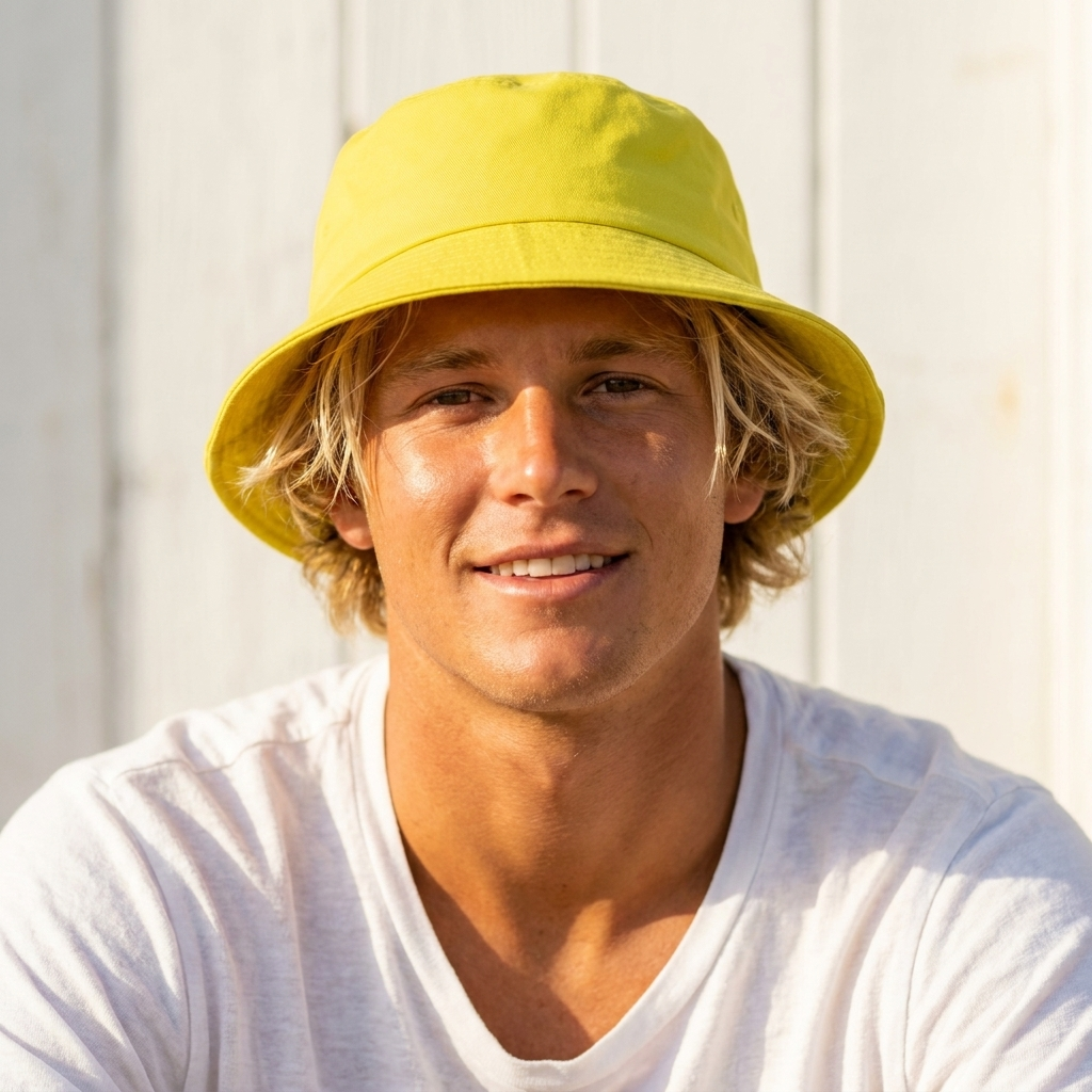 Bucket hat in Runway Chartreuse