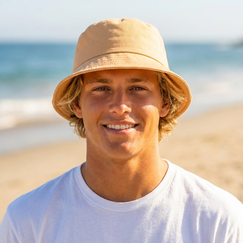 Bucket hat in Sandstone