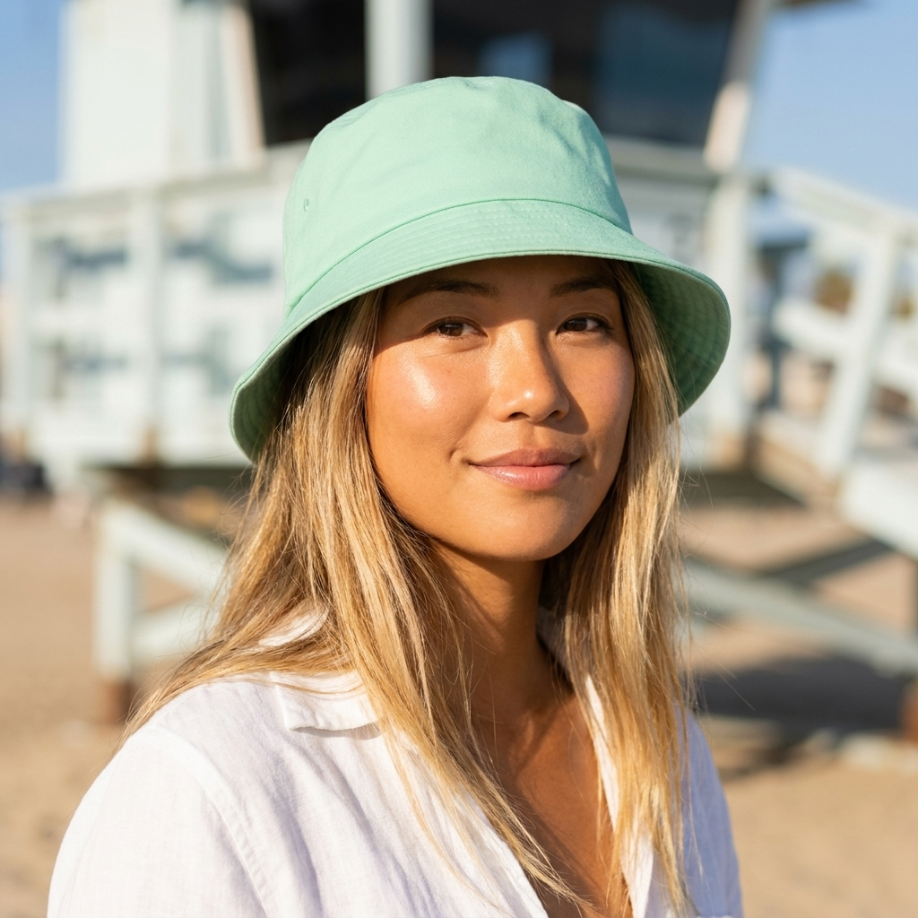 Bucket hat in Seafoam