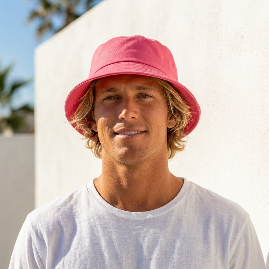 Bucket hat in Strawberry