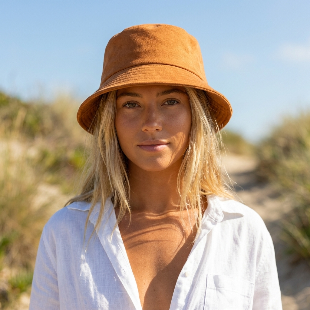 Bucket hat in Suede