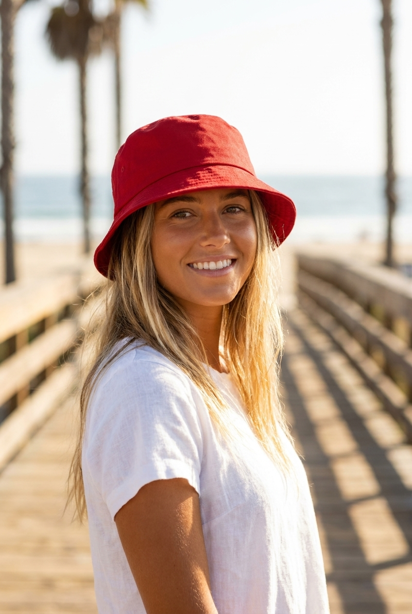 Bucket hat in Venetian Red