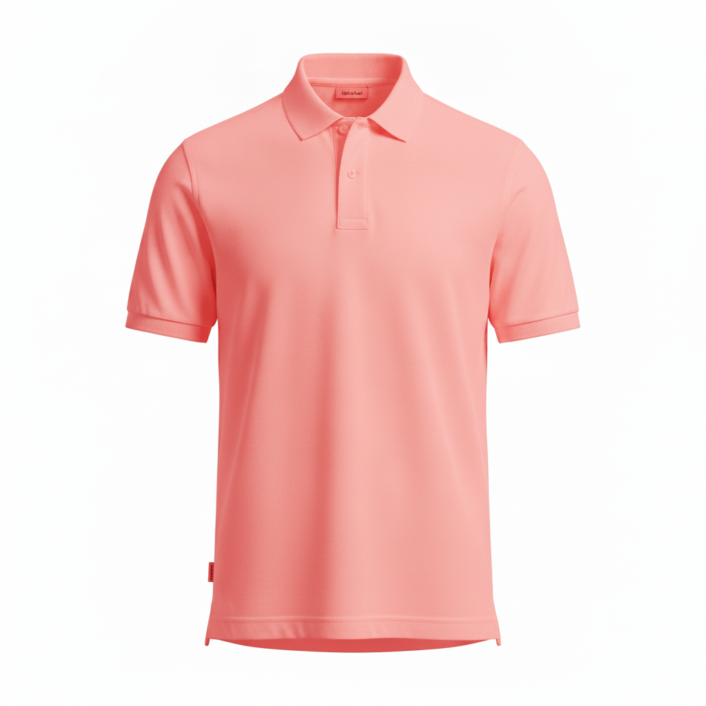 Neon Coral men's polos