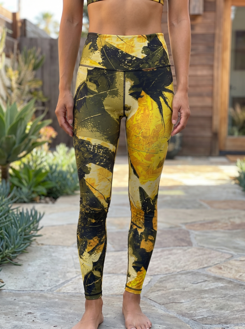 Lemon Yellow Ronin High-Rise Leggings