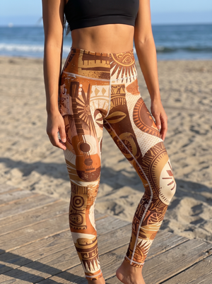 Amber Haze Kahuna swim & gym high-rise leggings