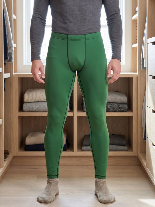 Men's Green Base Layer Bottoms