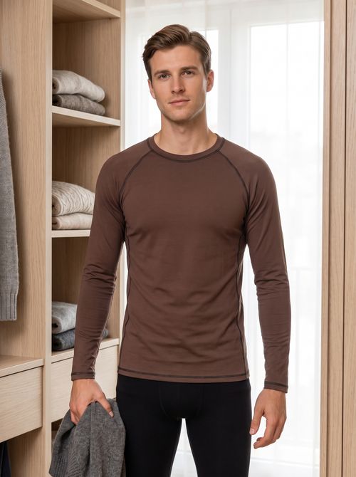 Brown Base Layer Top