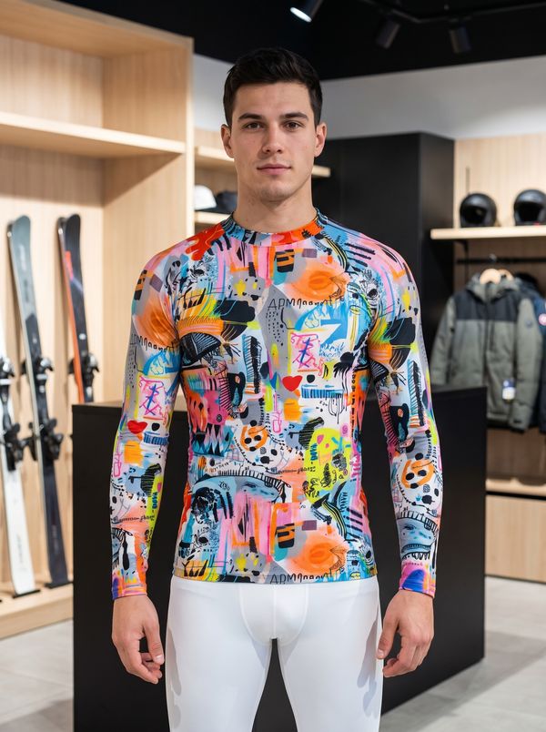 Tribal Static men's base layer tops