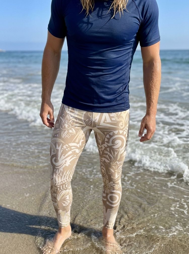 White Onyx Nalu Poni men's swim & gym leggings