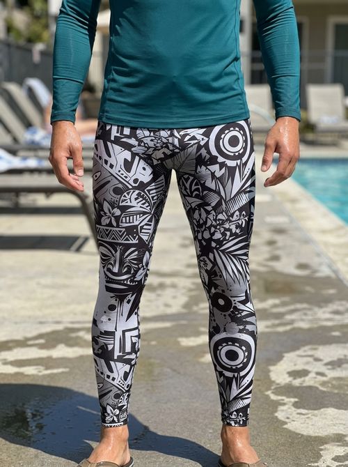 White Onyx Lani Uli men's swim & gym leggings