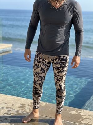 White Onyx Koa Lehua Leggings Men's Leggings — Lolekai