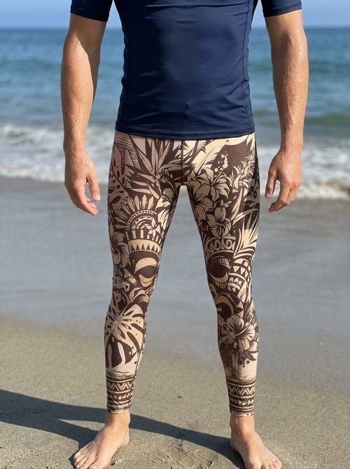 Angora Honua Lehua Leggings Men's Leggings — Lolekai