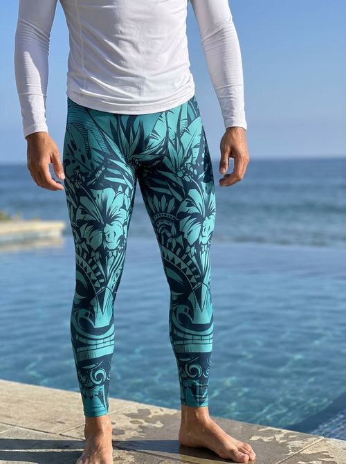 Turquoise Honua Uli Leggings