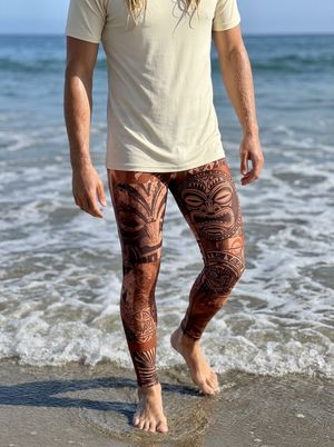 Burnt Sienna Kanaloa men's swim & gym leggings
